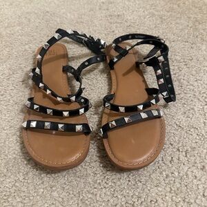 Black Studded Sandals